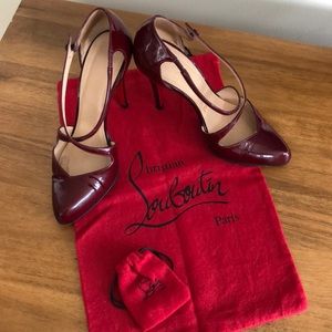 Christian Louboutin Shiny Patent Leather Pumps.